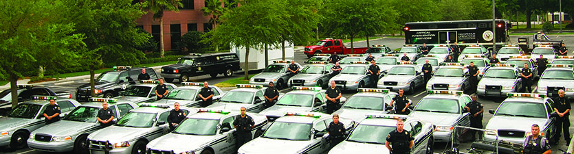 parked police cars