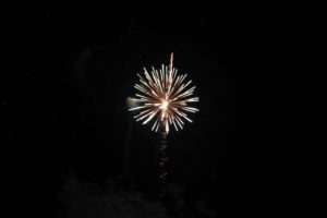 White fireworks burst