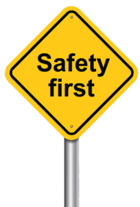 safety first sign